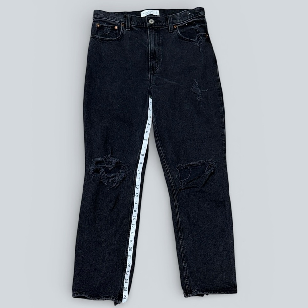 Abercrombie & Fitch | 90s Straight Ultra High Rise Jeans – Black Wash - Picture 7 of 7